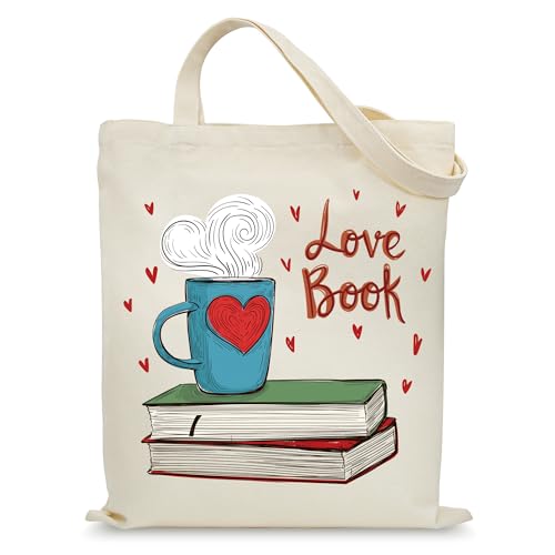 Aesthetic Canvas Tote Bag for Women with Inner Pocket - color: Read-love