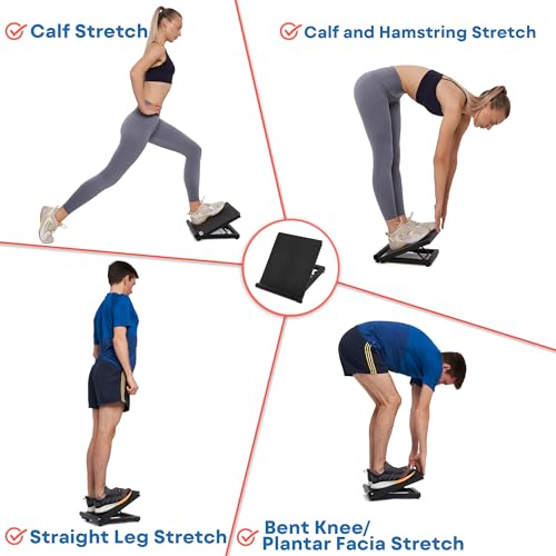 Adjustable Slant Board for Calf Stretching - Calf Stretcher Slant Board | Non-Slip Foot Incline Board - Portable Stretch Board Equipment for Ankle, Achilles Tendon, Knee, Posture Exercise