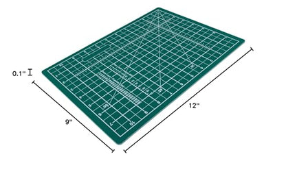 Huron Precision Self-Healing Cutting Mat 9 x 12 (A4) for Crafts, Hobbies, Sewing, and Scrapbooking (1/5/25/100 pc) (1pc) - size: 12"L x 9"W