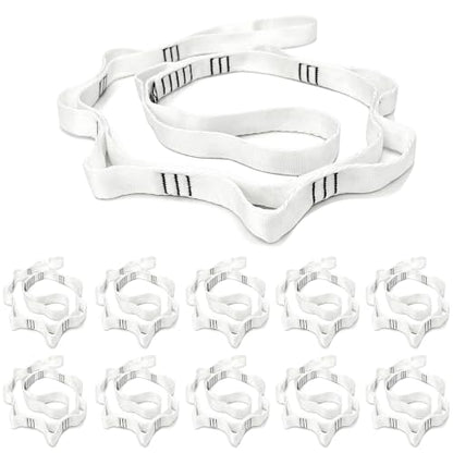 10PCS Nylon Daisy Chain Straps 23 KN for Aerial Yoga Hammock Swing Adjustable Aerial Silk Extender Hanging Rope for Aerial Yoga Belts 3.6FT 5.9FT Long