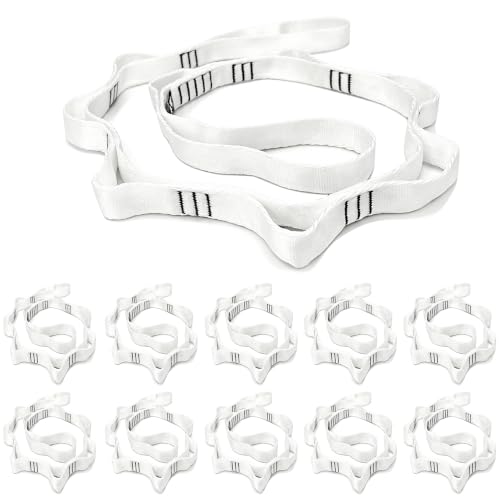 10PCS Nylon Daisy Chain Straps 23 KN for Aerial Yoga Hammock Swing Adjustable Aerial Silk Extender Hanging Rope for Aerial Yoga Belts 3.6FT 5.9FT Long