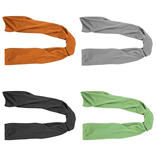 4 Packs Cooling Towel (40"x 12"), Ice Towel, Microfiber Towel, Soft Breathable Chilly Towel Stay Cool for Yoga, Sport, Gym, Workout, Camping, Fitness, Running, Workout & More Activities (Multicolor) - color: Multicolor-5