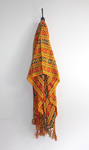 Del Mex Mexican Rebozo Shawl Blanket Doula - color: Yellow, size: Small (14" by 80")