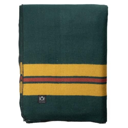 Arcturus Rainier Wool Blanket - Warm, Heavy, Washable, Bed Blanket | Great for Home & Camping (Fort Vancouver, King) - color: Fort Vancouver, size: King