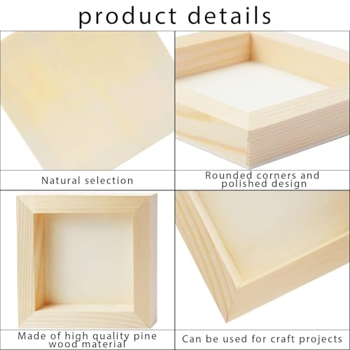 FSWCCK 10 Pack 5 x 5 inch Wood Panel Boards, Unfinished Wood Canvas Panels for Crafts, Painting Canvas, DIY Art Projects, Pouring, Arts Use with Oils, Acrylics - size: 5"X 5" 10 Pack