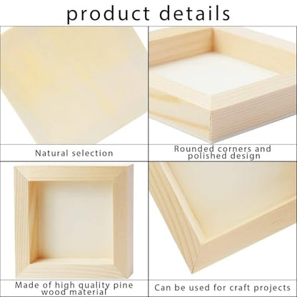 FSWCCK 10 Pack 5 x 5 inch Wood Panel Boards, Unfinished Wood Canvas Panels for Crafts, Painting Canvas, DIY Art Projects, Pouring, Arts Use with Oils, Acrylics - size: 5"X 5" 10 Pack