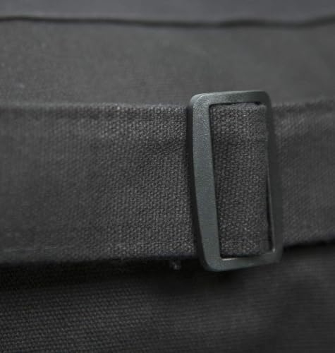 Cotton yoga mat bag with Pockets and Adjustable Strap - Full Zip Cargo Yoga Mat Carrier Bag - Bag for 1/4" 1/3" Thick Yoga Mat - color: Black, size: L