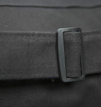 Cotton yoga mat bag with Pockets and Adjustable Strap - Full Zip Cargo Yoga Mat Carrier Bag - Bag for 1/4" 1/3" Thick Yoga Mat - color: Black, size: L