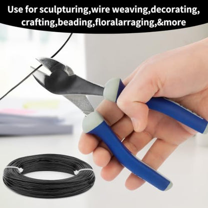 18 Gauge Aluminum Craft Wire, 164FT 1mm Bendable Metal Wire for Jewelry Making, Wreath Making, Beading(Black) - color: Black