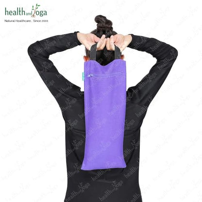 HealthAndYoga(TM) Yoga Sand Bags - Double Bag with Inner Waterproof Bag - Prop for Adding Weight and Support (Purple) - color: Purple