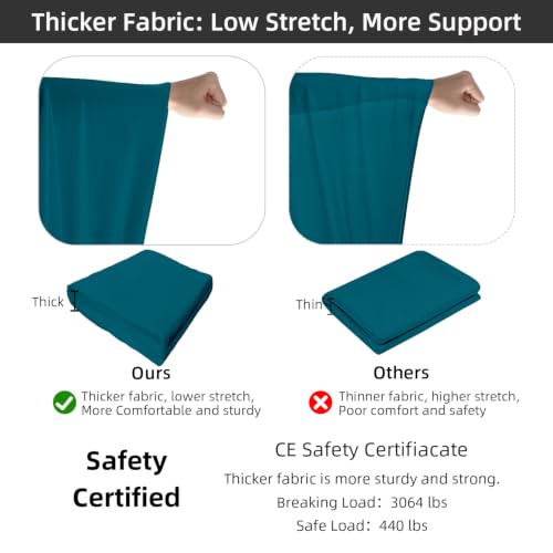 PRIOR FITNESS Pro Aerial Silks Kit, SGS&CE Certified, 9/15/20Yards | Thick Low Stretch 100% Nylon Fabric w/3126 lbs MBL, Eco-Friendly & Fade Resistant, W/Rigging Hardware, Solid Colors - color: Pitch, size: L(20 Yards)
