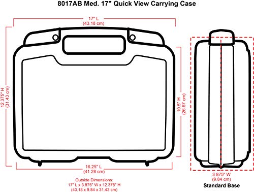 ArtBin 8017AB 17 inch Quick View Carrying Case, Portable Art & Craft Organizer with Handle, [1] Plastic Storage Case, Translucent - size: 17 inch - Standard