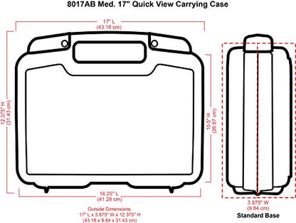 ArtBin 8017AB 17 inch Quick View Carrying Case, Portable Art & Craft Organizer with Handle, [1] Plastic Storage Case, Translucent - size: 17 inch - Standard