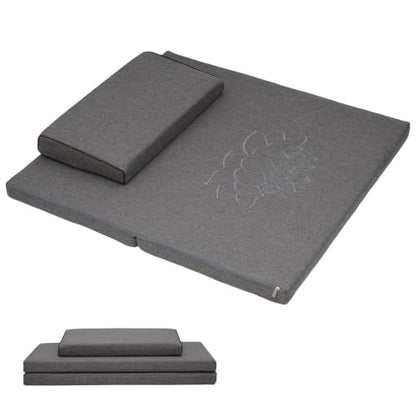 31.5in×31.5in Foldable Meditation Cushion Mat with Removable Cover