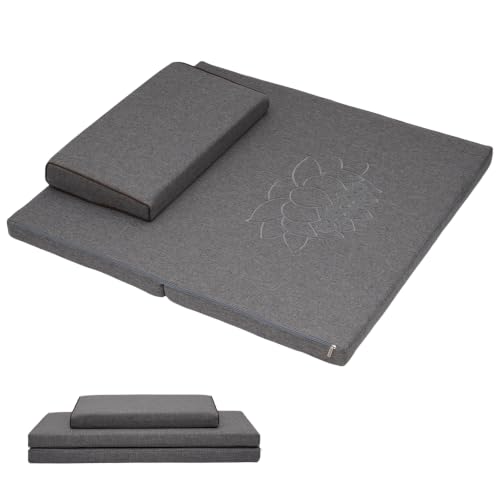 31.5in×31.5in Foldable Meditation Cushion Mat with Removable Cover