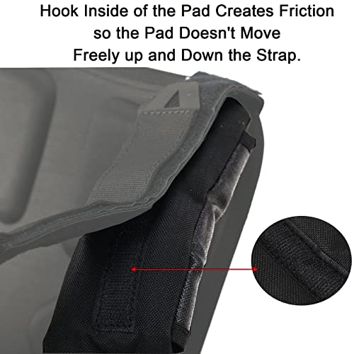2 Pack Shoulder Strap Pad,Vest Shoulder Strap Pads Backpack Strap Pads Fit 2'' Sling Bags Shoulder Straps - color: Black