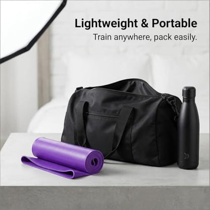Resistance Band Portable Elastic Fitness Stretch Band for Yoga, Pilates, Home Strength Training and Athletic Tension Exercises - color: Purple