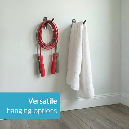 Wall Mount Yoga Mat Holder: Hanging Metal Rack For Eyelet Exercise Mats
