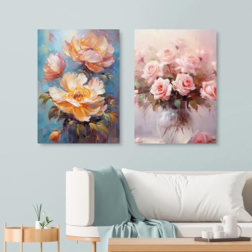 ESRICH Stretched Canvas for Painting 18x24 Inch, 5Pack Large Canvas for Painting, Primed Acid-Free Cotton Blank Canvases, Art Paint Canvases for Oil Paint,Watercolor,Acrylic Paint,Gouache and Tempera. - size: 18X24IN 5 Packs