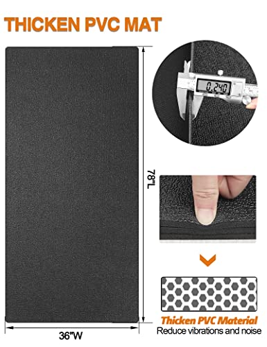 Treadmill Mat, 5'x2.5'/5.6'x2'/6.5'x3'/8'x3',6mm Thickness Exercise Equipment Mat for Carpet Hardwood Floors, Compatible with Walking Pad,Spin Bike,Elliptical Trainer,Rowing Machine - size: 78"L x 36"W x 0.24"Th