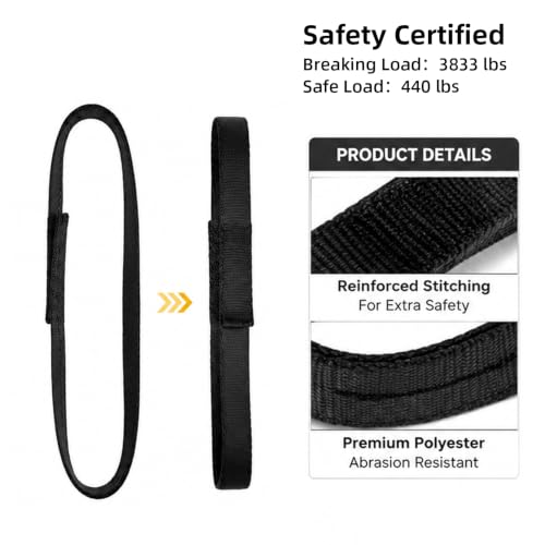 Aerial Yoga O Sling Straps, SGS Certified Trapeze Loop 2PCS - size: 40cm