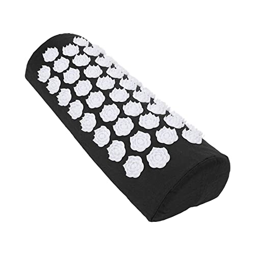 Acupressure Pillow for Neck, Acupressure Massage Pillow, Floral Stimulation Design ABS and Cotton Material Great Yoga Meditation(Black)