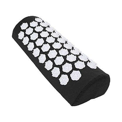 Acupressure Pillow for Neck, Acupressure Massage Pillow, Floral Stimulation Design ABS and Cotton Material Great Yoga Meditation(Black)