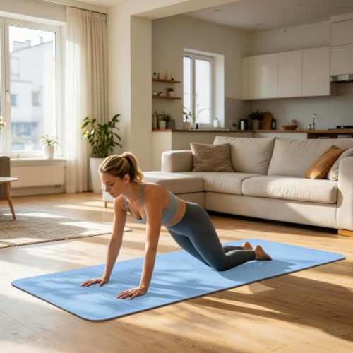 Foldable Yoga Mat, 72.8 x 31.5"(8mm) Extra Thick, Non-Slip TPE | 8-Fold Portable Fitness Exercise Mat for Yoga, Pilates, Gym, Home & Full-Body Workouts, Strength Training