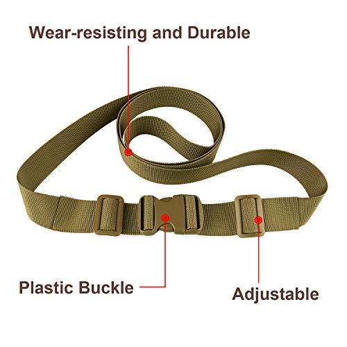 MAGARROW 65" 1.5" Utility Straps with Buckle Adjustable, 4-Pack (Tan (4-PCS)) - color: Tan, size: 1.5 in x 5.4 ft