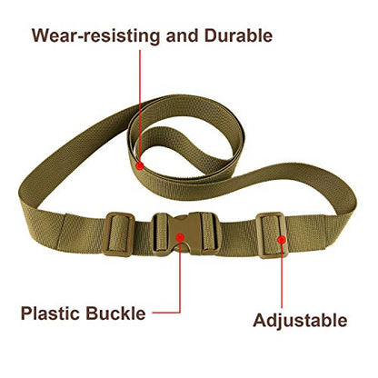 MAGARROW 65" 1.5" Utility Straps with Buckle Adjustable, 4-Pack (Tan (4-PCS)) - color: Tan, size: 1.5 in x 5.4 ft