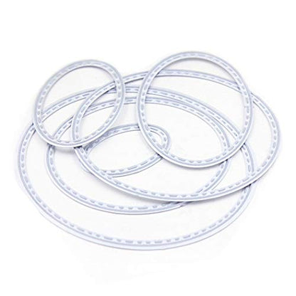 Metal Die Cutting Dies for DIY Scrapbooking Photo Album Decorative Embossing Folder Stencil (6Pcs Oval) - style: Oval