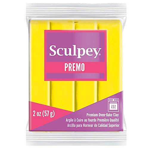 Polyform Sculpey Premo Polymer Oven-Bake Clay, Zinc Yellow, 2 oz - color: Zinc Yellow Hue, size: 2 Oz (Pack of 1)