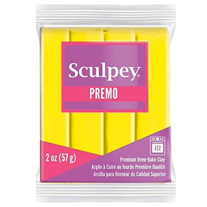 Polyform Sculpey Premo Polymer Oven-Bake Clay, Zinc Yellow, 2 oz - color: Zinc Yellow Hue, size: 2 Oz (Pack of 1)