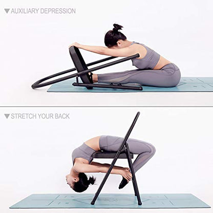 Foldable Yoga Stretching Chair with Lumbar Support