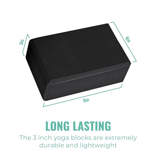 3in Foam Bulk Yoga Blocks, 10 Pack - color: Black