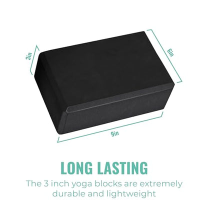 3in Foam Bulk Yoga Blocks, 10 Pack - color: Black