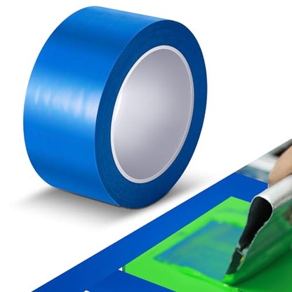 MotiMind 1 Roll Screen Printing Blocking Tape, 2" x 36yds Graphic Production Blue Tape Solvent and Water Resistant for Screen Printing