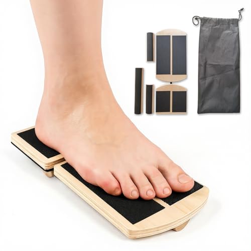 Wooden for Ankle Balance Board Foot Strengthener & Stability Trainer for Single Leg Balance Training, Sprained, Plantar Fasciitis Relief, Physical Therapy, Posture Correction