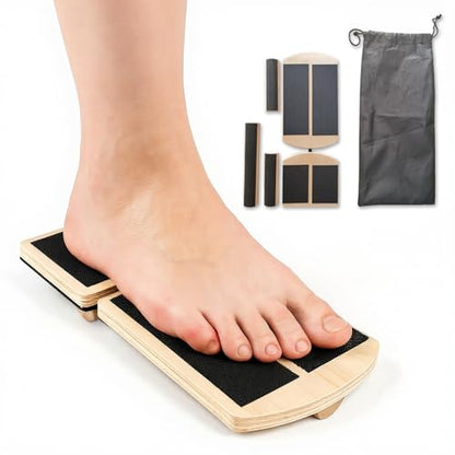 Wooden for Ankle Balance Board Foot Strengthener & Stability Trainer for Single Leg Balance Training, Sprained, Plantar Fasciitis Relief, Physical Therapy, Posture Correction