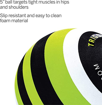 TRIGGERPOINT Performance Foam Massage Ball for Deep-Tissue Massage, MB5 (5-inch) -5" L x 5" W x 5" H - size: 5 inches, style: MB5