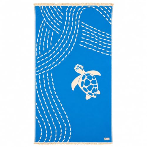 Turkish Beach Towel - 100% Organic Cotton - Soft, Quick-Dry, Sand Proof, Prewashed - Lightweight & Oversized for Beach, Pool, Yoga, Bath, Travel, Gym, Throw - Aegean (Turquoise) - color: Turquoise