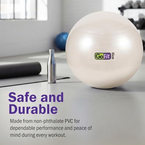 GoFit Stability Ball - color: White, size: 65 cm