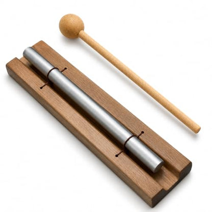 1 Tone Hand Chime Bell for healing, Meditation Chime Bar with Wooden Mallet for Teachers Classroom Management, Mindfulness Bell Percussion Instrument for Yoga, Prayer, Focus and Relaxation