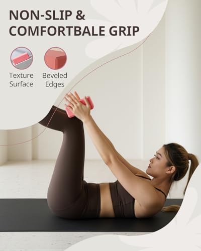 Trideer Yoga Blocks 2 Pack, Soft Non-Slip Foam Blocks with Beveled Edges for Alignment and Stretching in Yoga, Pilates, and Dance - Supportive, Lightweight, Odor Resistant, Latex-Free - color: Guava Pink