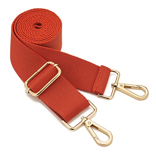 ZOOEASS Wide Shoulder Strap (Solid),Adjustable Replacement Belt Crossbody Canvas Bag Handbag - color: Burnt Sienna