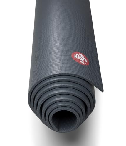 Manduka PROlite Yoga Mat 4.7mm | Lifetime Durability | Hygienic Construction | Teacher Approved - color: Thunder, size: 71" x 24"