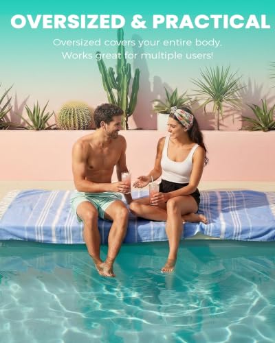 6 Pack Turkish Beach Towels Vacation Essentials with Bag Quick Dry Sand Free Soft Absorbent Adult Bath Pool Swim Long Wide Stripe Towel Cloud Linen Sandfree Mat Summer Thing Lightweight Travel Blue - color: Thinner Blue, size: 72 x 36 inch