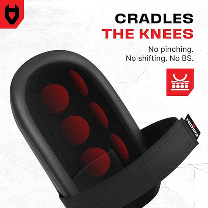 NoCry Gardening Knee Pads for Women and Men – Waterproof Foam Padding in a Lightweight Yet Durable Design; Easy to Wear with Adjustable Elastic Hook-and-Loop Straps – Ideal for the Garden and Yard Work - color: Black, style: 1-strap