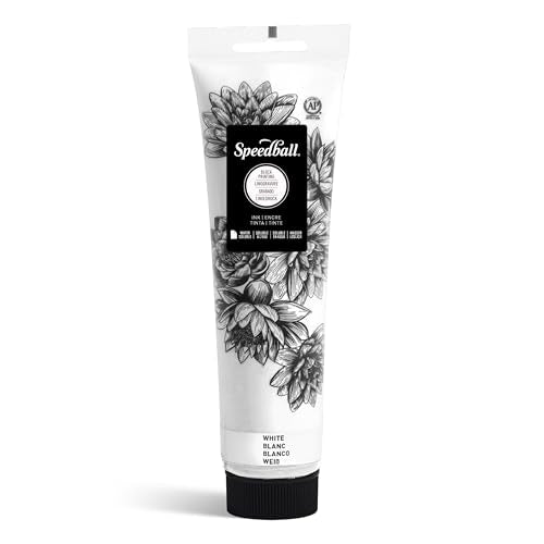 Speedball Water-Soluble Block Printing Ink, 5-Ounce Tube (White) - color: White, size: 5 fl oz