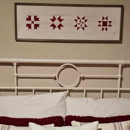 Barn Quilt Stencils for Crafts 12” Quilt Block Stencil | Reusable Drawing Templates for Painting on Wood Wall Canvas Fabric - style: Quilt Block